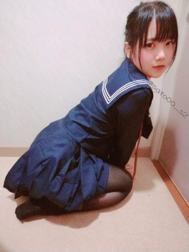 ロリかわ素人さとちゃんのTwitter裏垢エロ画像（2）