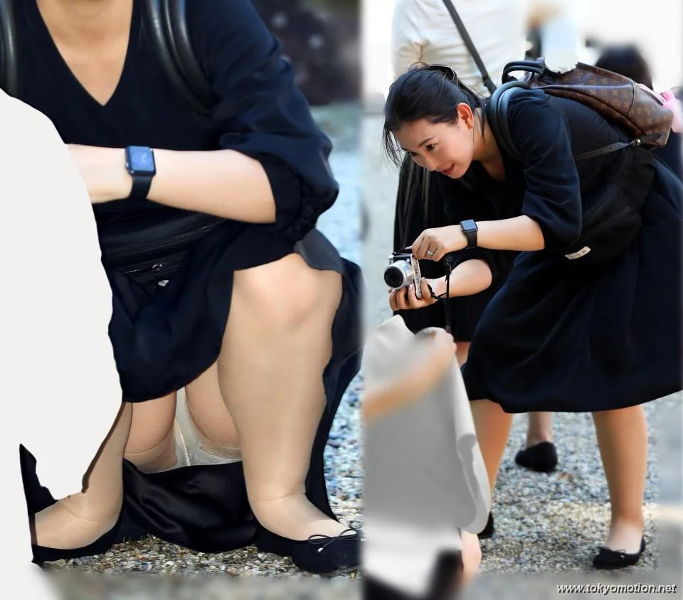 素人がロングスカートで油断している時のパンチラ【エロ画像】 0