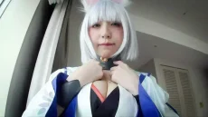 素人まりあちゃんがアズレン加賀でコスプレH【エロ画像】