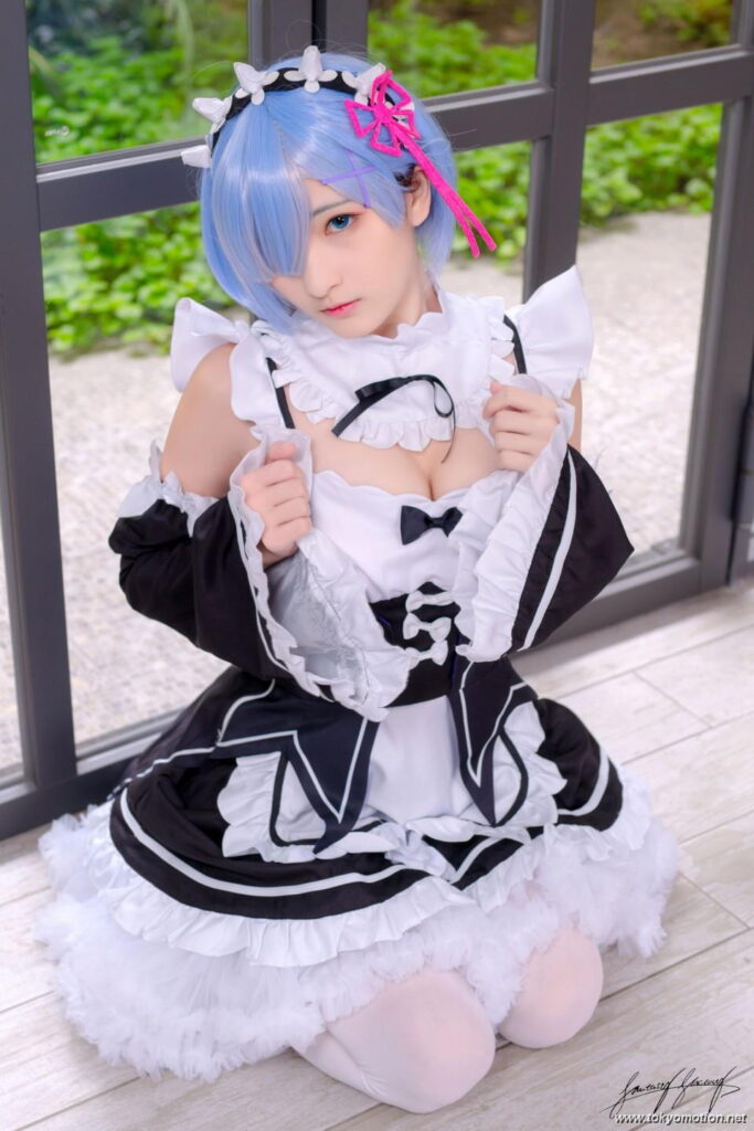 小丁ちゃんのレム（リゼロ）コスプレエロ画像20230808163034