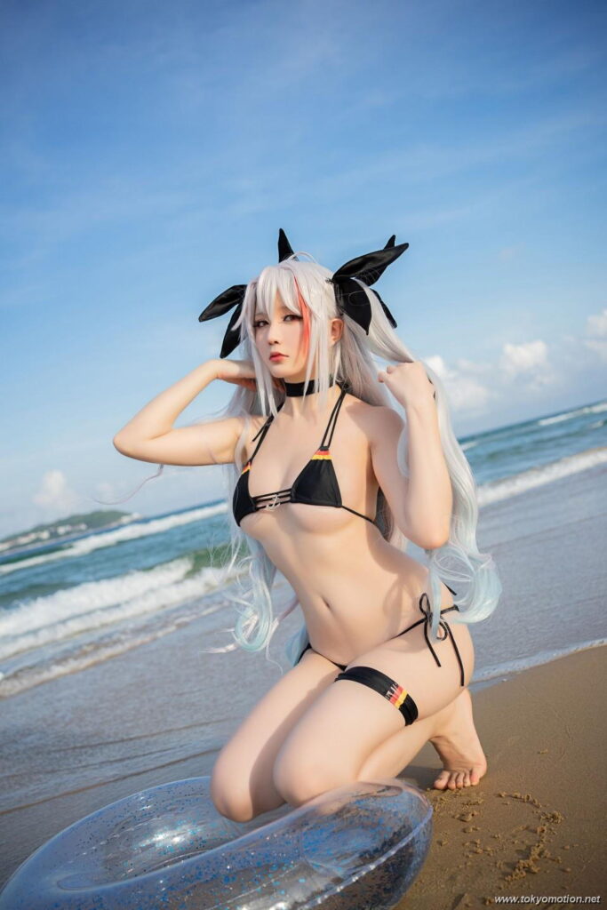 中国人コスプレイヤーHoshililyちゃんの水着姿【エロ画像】（21）