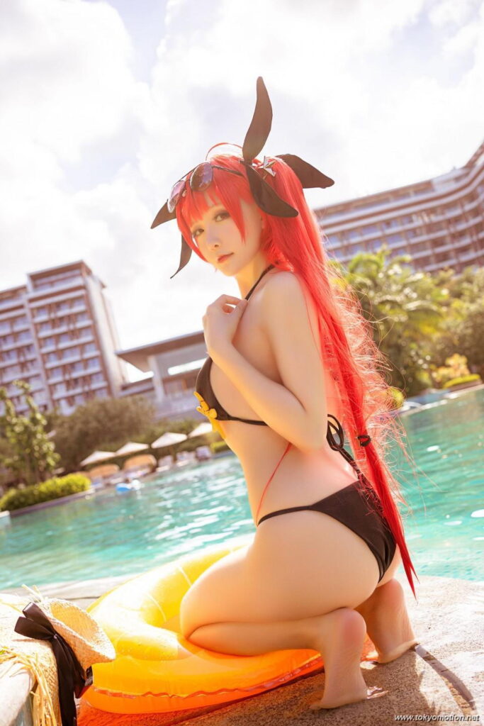 中国人コスプレイヤーHoshililyちゃんの水着姿【エロ画像】（19）