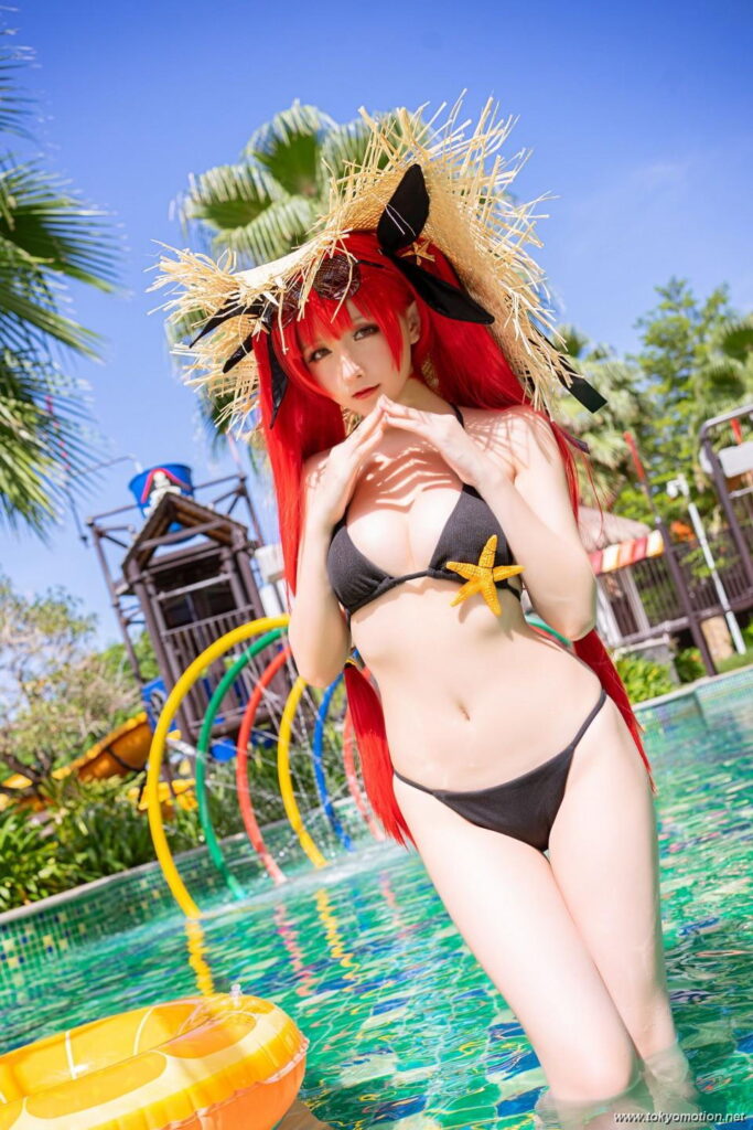 中国人コスプレイヤーHoshililyちゃんの水着姿【エロ画像】（37）