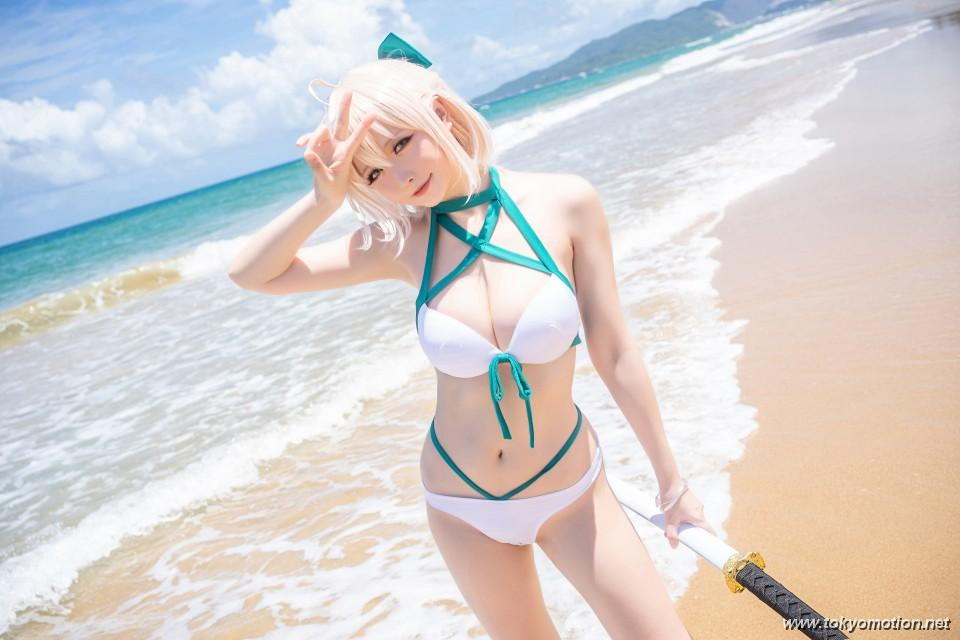 中国人コスプレイヤーHoshililyちゃんの水着姿【エロ画像】（23）