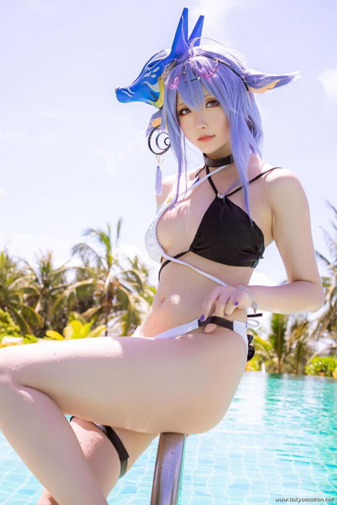 中国人コスプレイヤーHoshililyちゃんの水着姿【エロ画像】（32）