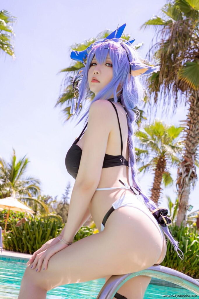 中国人コスプレイヤーHoshililyちゃんの水着姿【エロ画像】（34）