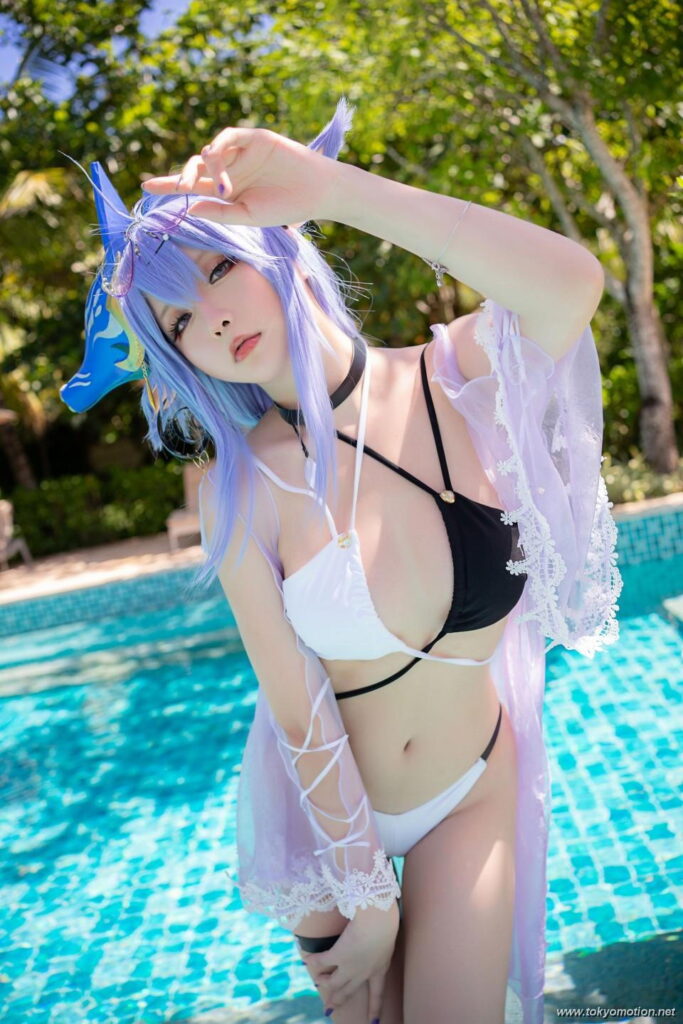 中国人コスプレイヤーHoshililyちゃんの水着姿【エロ画像】（36）