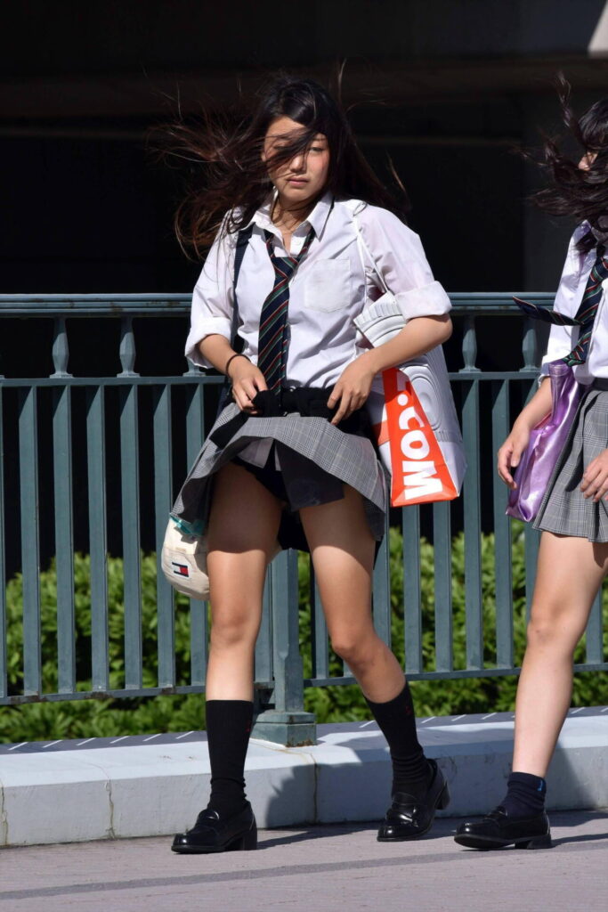 【街撮り】素人が強風でパンチラしまくり！【エロ画像】（90）