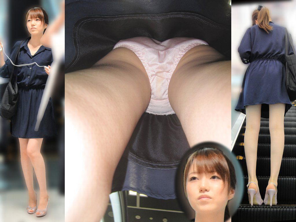 【盗撮】スカートを穿いてる素人のパンチラエロ画像