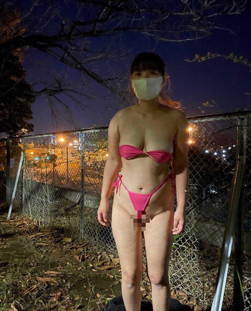 【素人】先生に調教されてる教え子の野外露出【エロ画像】（6）