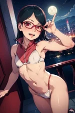 【BORUTO】変態露出痴女、うちはサラダ【AIエロ画像】